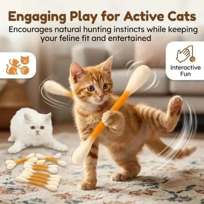 😻Interactive Swab Cat Toy with Catnip
