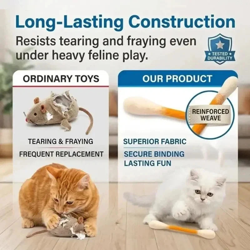 😻Interactive Swab Cat Toy with Catnip