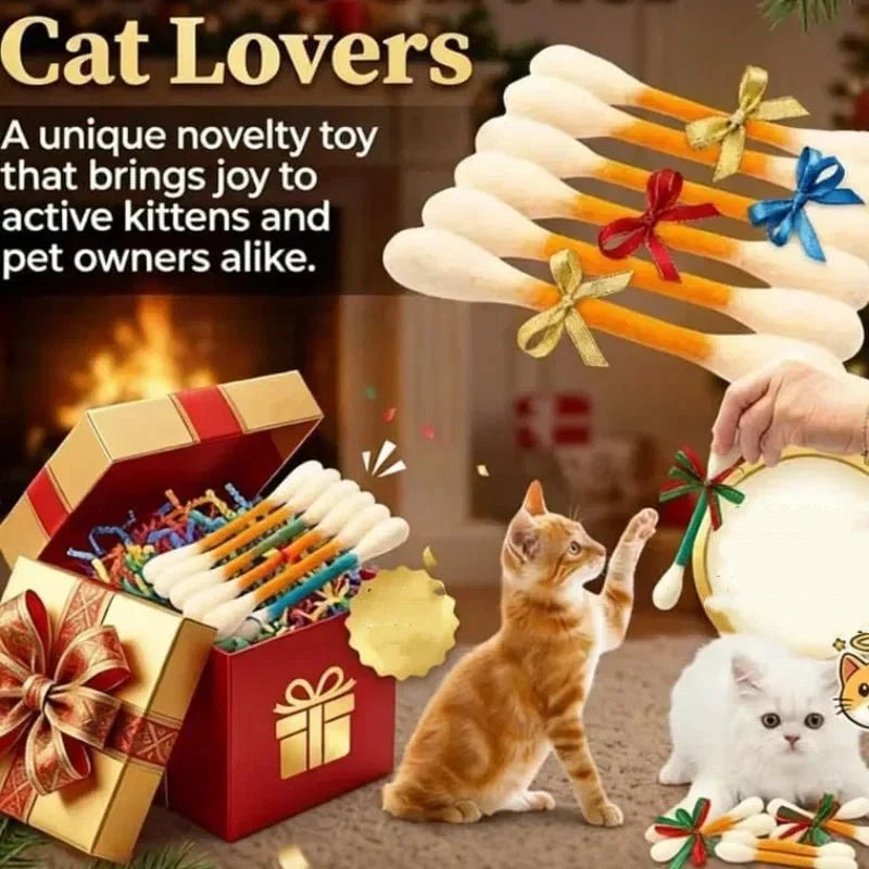 😻Interactive Swab Cat Toy with Catnip
