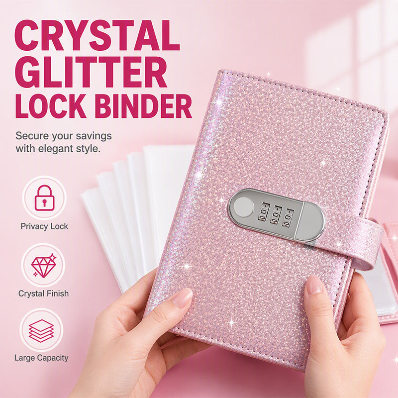 Glitter Password Lock Budget Binder