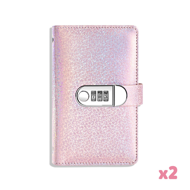 Glitter Password Lock Budget Binder