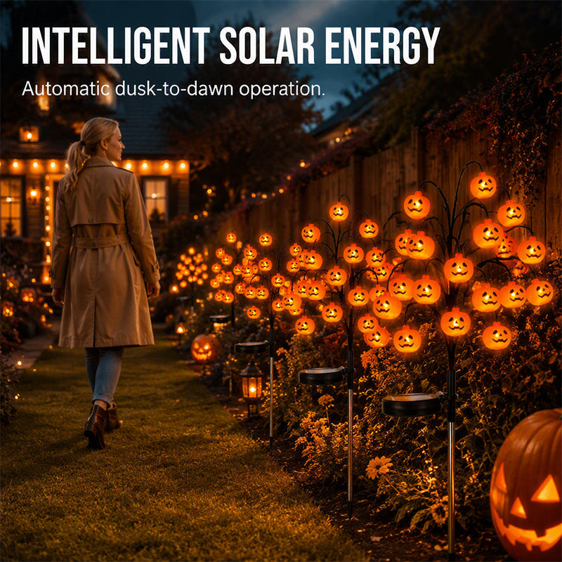 🎃🦇 50% OFF!👻Waterproof Halloween Pumpkin Solar Branch Lights