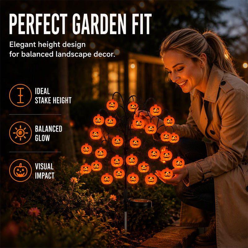 🎃🦇 50% OFF!👻Waterproof Halloween Pumpkin Solar Branch Lights