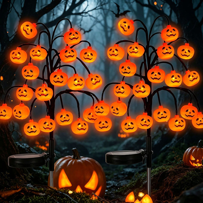 🎃🦇 50% OFF!👻Waterproof Halloween Pumpkin Solar Branch Lights