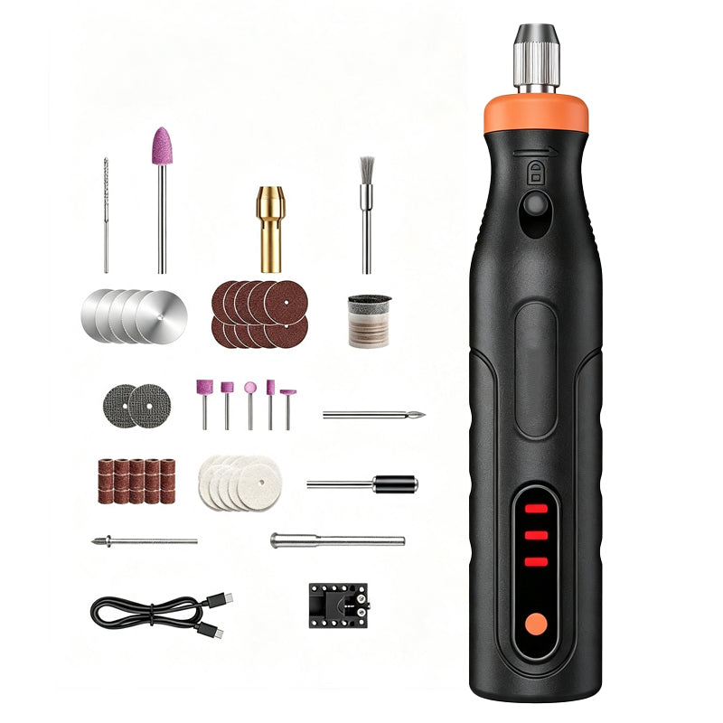 🔥Hot Sale 50% OFF🔥 Mini Cordless Rotary Tool Kit – Variable Speed, USB Rechargeable, with Accessories, for Light DIY Tasks 🛠️