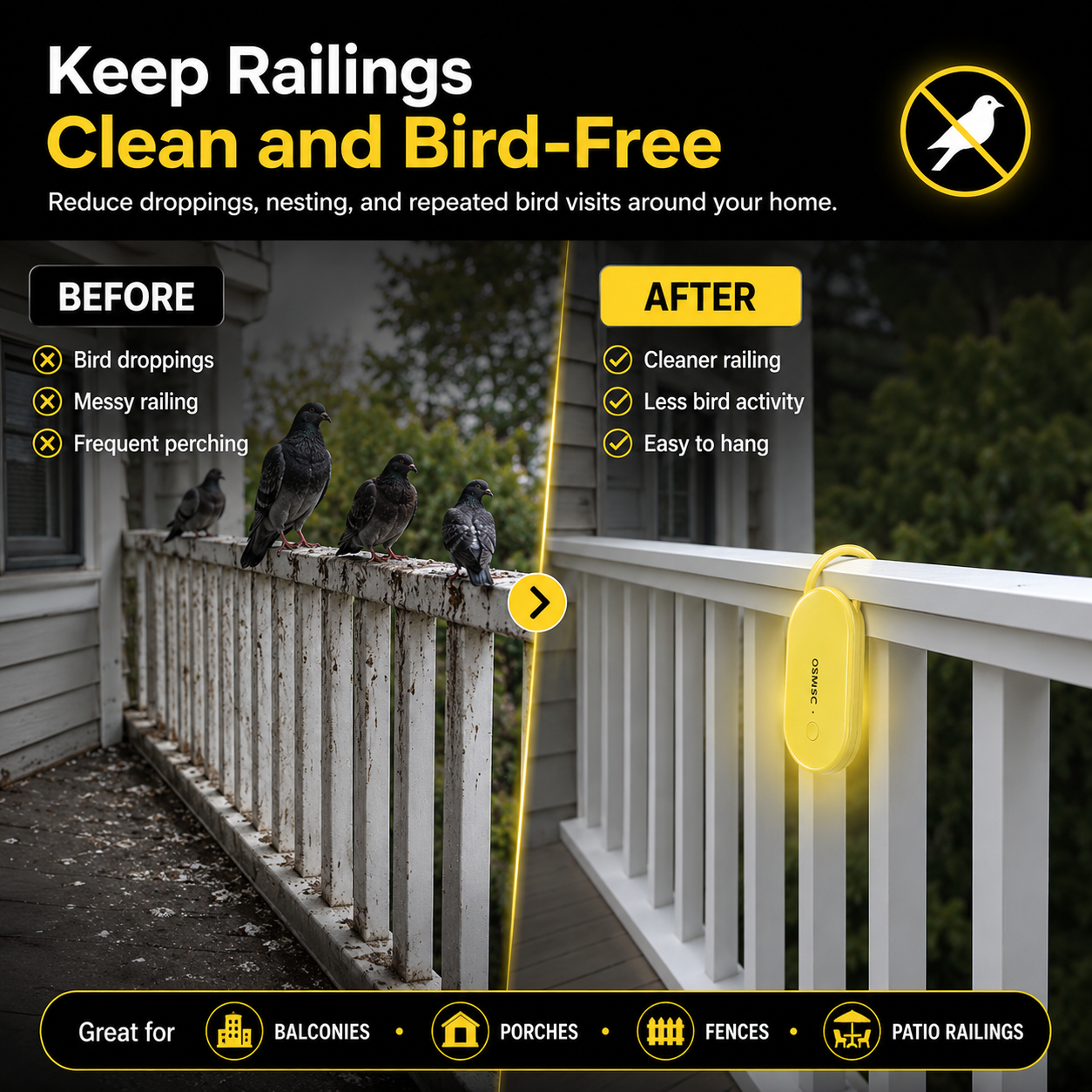 📢📢50% OFF !! ⏰Portable Ultrasonic Pest Repeller with Hanging Hook for Car