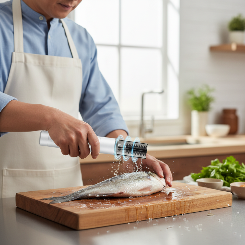 🐟 50% OFF NOW! ⚡ Rechargeable Fish Scaler – Fast Scaling, Skin-Friendly & Waterproof – One-Touch Operation with Non-Slip Grip 🔪