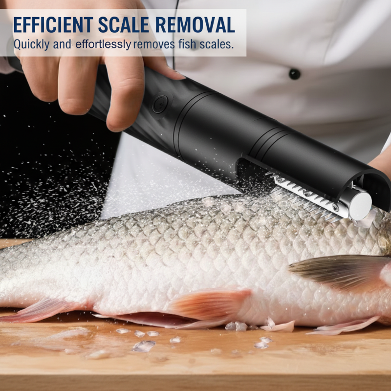 🐟 50% OFF NOW! ⚡ Rechargeable Fish Scaler – Fast Scaling, Skin-Friendly & Waterproof – One-Touch Operation with Non-Slip Grip 🔪