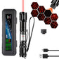 🔦 Rechargeable Red or Green Laser Pointer with Pattern Heads