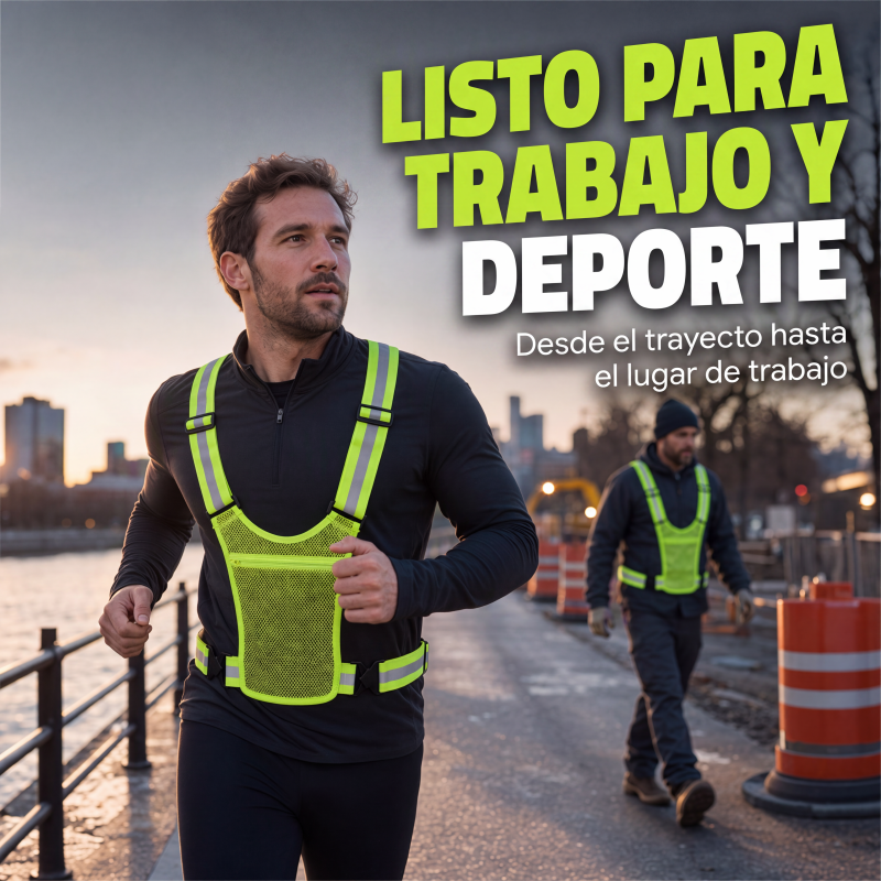 🦺✨ High-Visibility Reflective Vest – Practical Pocket, Comfortable Fit, and Total Safety for Day and Night Running 🌙🏃‍♂️