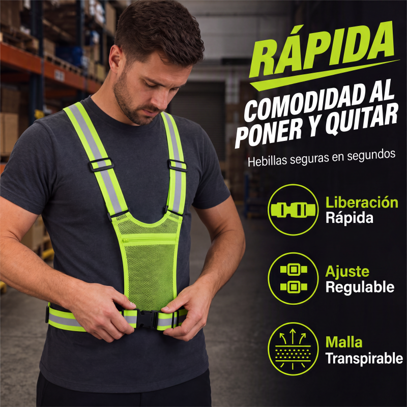 🦺✨ High-Visibility Reflective Vest – Practical Pocket, Comfortable Fit, and Total Safety for Day and Night Running 🌙🏃‍♂️