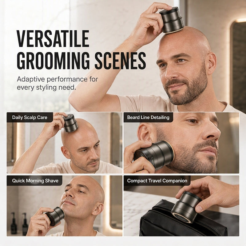⏳Time-Limited Special⏰2-in-1 Bald Head Shaver & Beard Trimmer – 30-Blade Precision, 360° Floating Head & Digital Display ✨