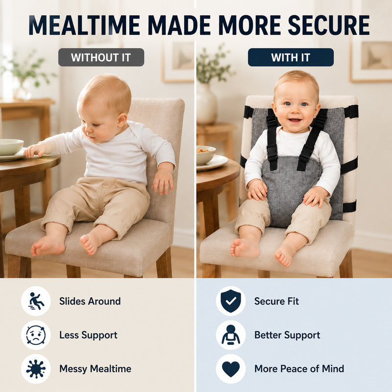 👶Baby Chair Harness Strap – 5-Point Safety & Travel-Ready Design