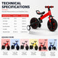 🚲✨ 3-in-1 Kids' Tricycle – Ultra-lightweight (2.8 kg) & foldable design for on-the-go use | From balance bike to handcart