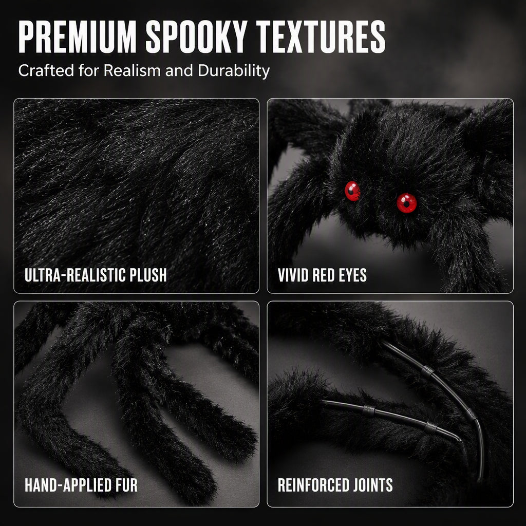 🎃 Halloween Giant Spider Decoration 🕷️👻 – Oversized Outdoor Halloween Decor for Garden, Yard & Home ✨