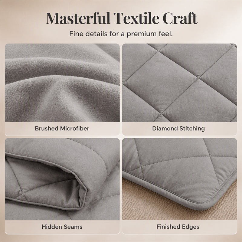 🛏️ Brushed Microfiber Comforter Set: Diamond Quilting, Moisture-Wicking, All-Season, 2 Pillowcases