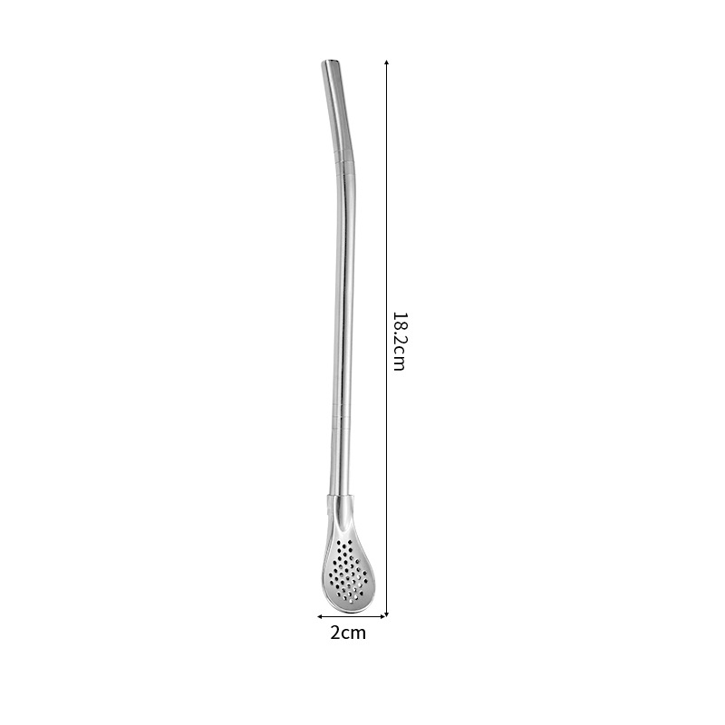 📢📢 Buy 1 Get 1 Free!! ⏰ 2-in-1 Tea Strainer, Tea Spoon, and Straw