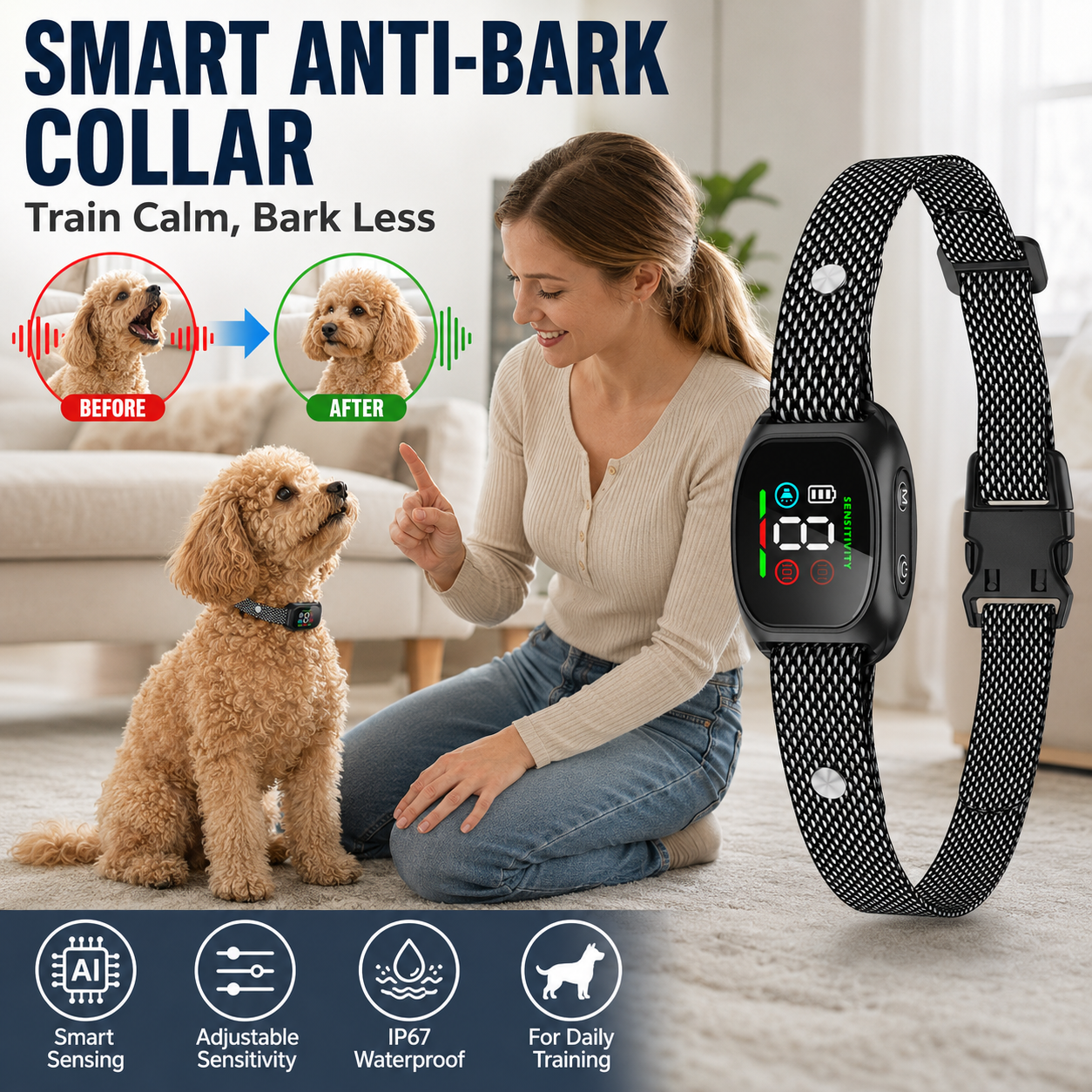 Smart Anti Bark Collar for Dogs