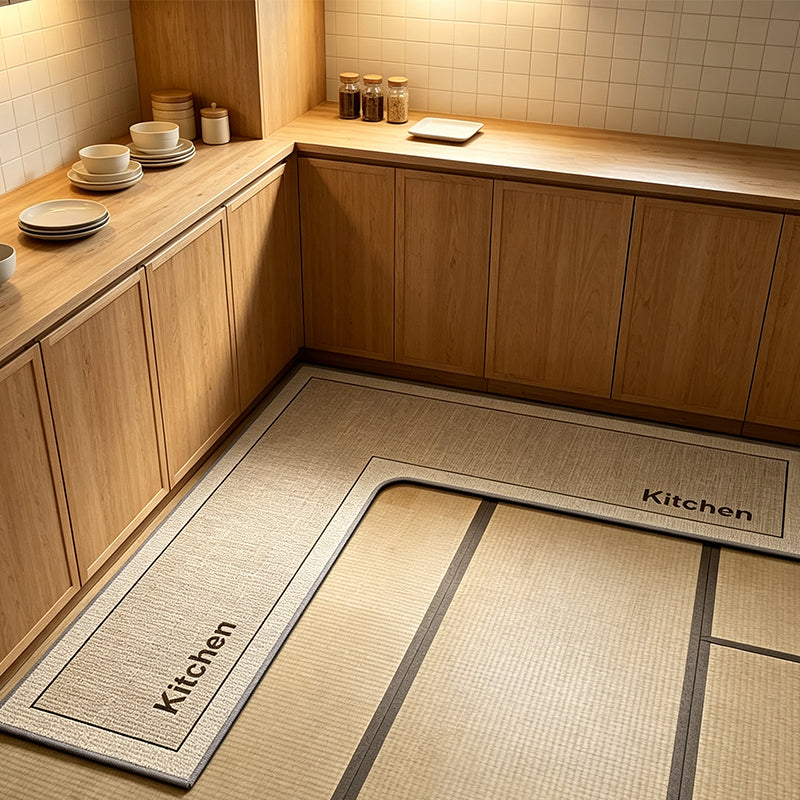 💧 Stop slipping on wet kitchen floors — this L-shaped mat absorbs water and oil fast, stays put, and cushions your feet while you cook. 🏠