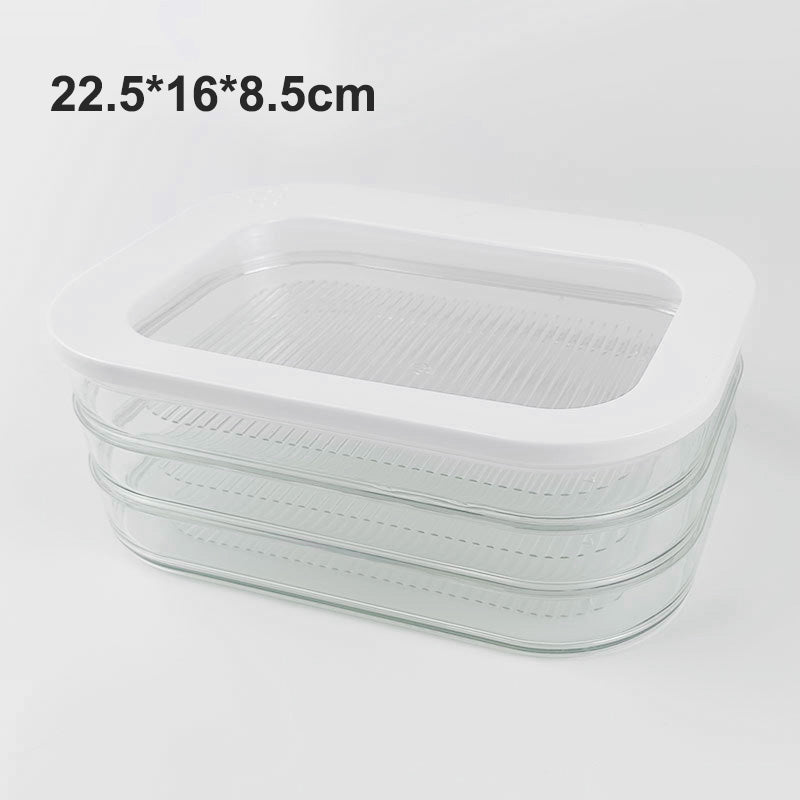 🍱50% OFF! 👀 Clear Fridge Storage Container with Lid – Transparent Visibility, Stackable Design & 3 Size Options – Organize Your Fridge Effortlessly ✨