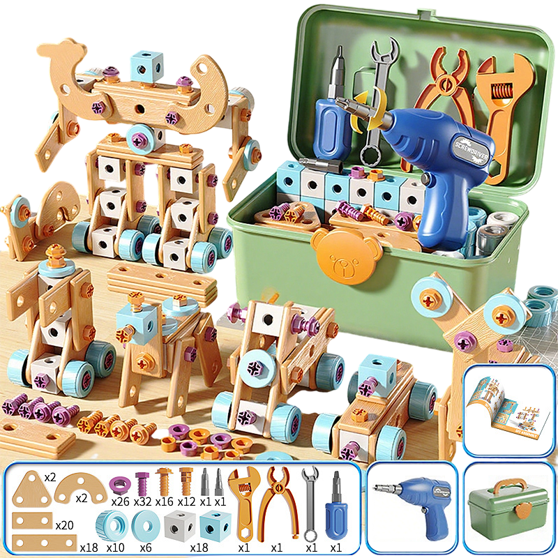 🔧 LIMITED‑TIME 50% OFF! ⚡Children's Educational DIY Toy Tool Kit – Electric Drill, Portable Storage Case ✨