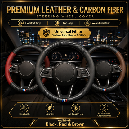 Universal Carbon Fiber Steering Wheel Cover