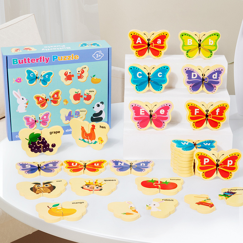 🔤 26-Piece Wooden Letter & Animal Matching Toy – Hands-On Alphabet Mastery, Vibrant Animal Illustrations & Child-Safe Design – Learning Made Fun ✨