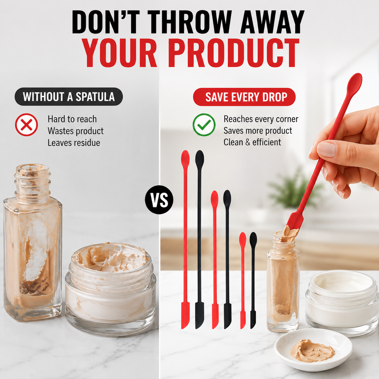 Mini Silicone Spatula Set for Makeup and Skincare