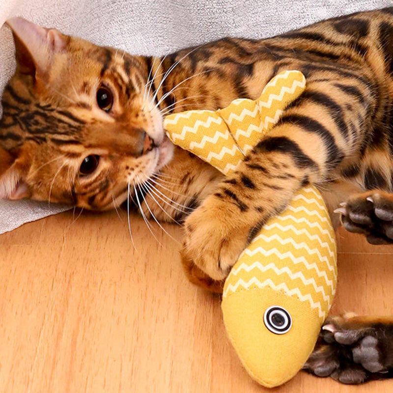 Pluche Viskatmunt Kattenspeelgoed
