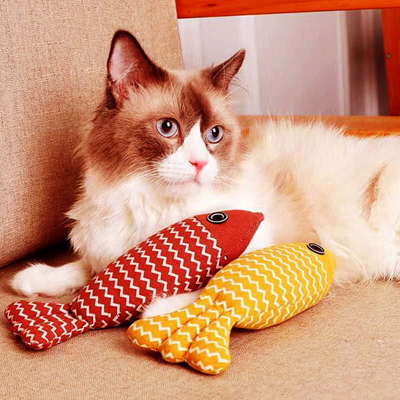 Pluche Viskatmunt Kattenspeelgoed