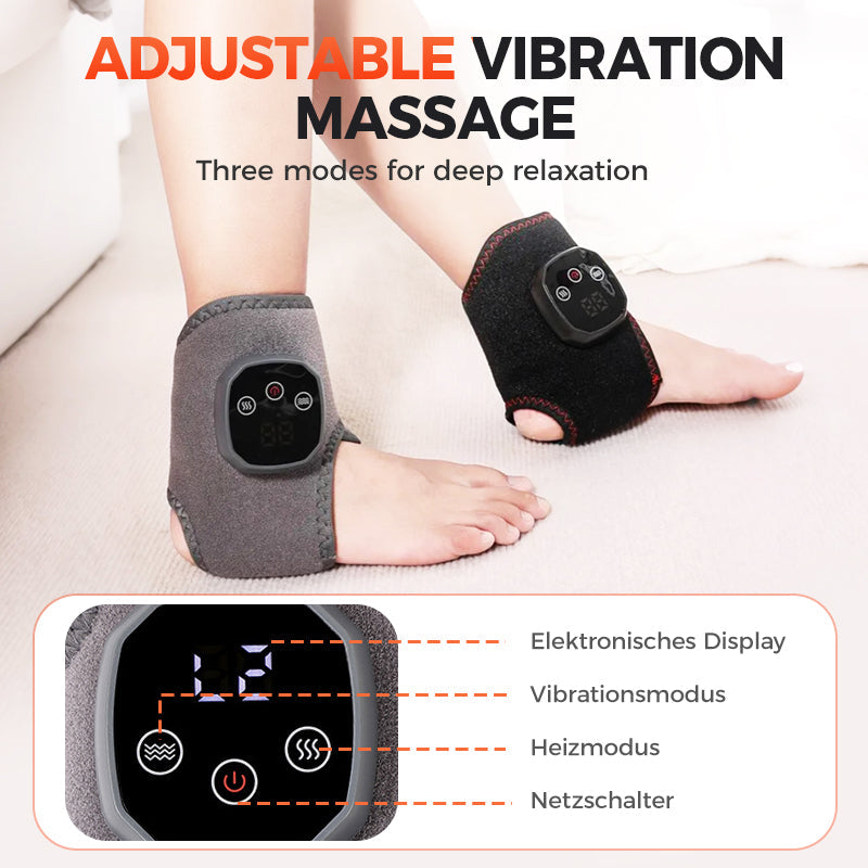 Portable Ankle Massager with Heat & Vibration