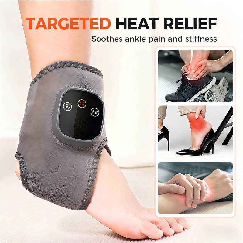Portable Ankle Massager with Heat & Vibration