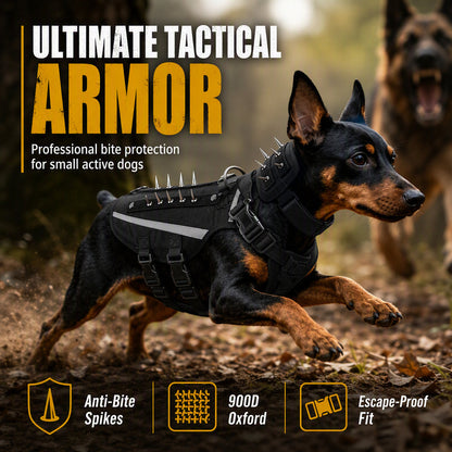 🐕 LIMITED‑TIME 50% OFF! 🛡️ Tactical Dog Harness with Protective Spikes – Safe, Controllable, Breathable ✨