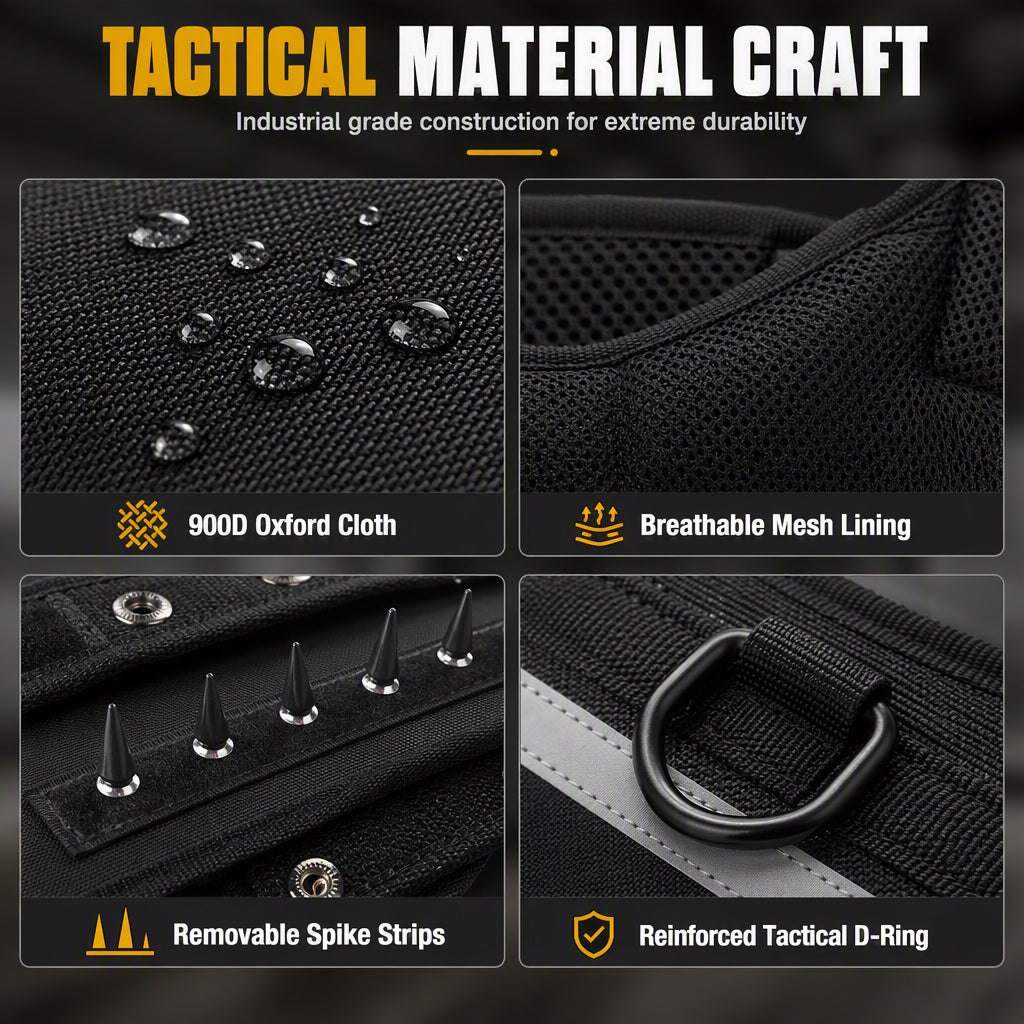 🐕 LIMITED‑TIME 50% OFF! 🛡️ Tactical Dog Harness with Protective Spikes – Safe, Controllable, Breathable ✨