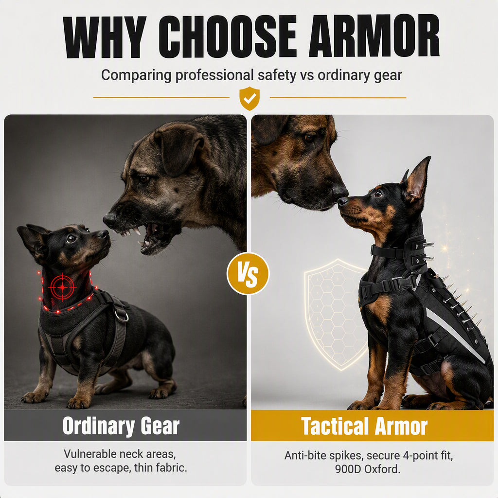 🐕 LIMITED‑TIME 50% OFF! 🛡️ Tactical Dog Harness with Protective Spikes – Safe, Controllable, Breathable ✨