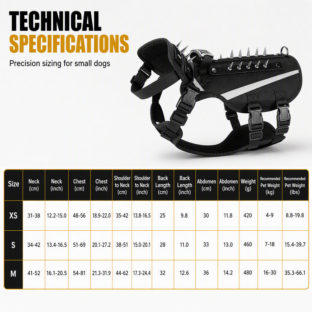 🐕 LIMITED‑TIME 50% OFF! 🛡️ Tactical Dog Harness with Protective Spikes – Safe, Controllable, Breathable ✨