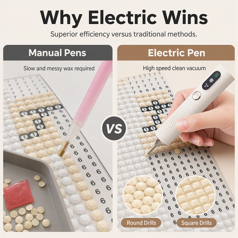 ⏳🔥LIMITED-TIME 50% OFF! ⏰💎 Rechargeable Electric Diamond Pen – Precise, Comfortable, Time‑Saving✏️