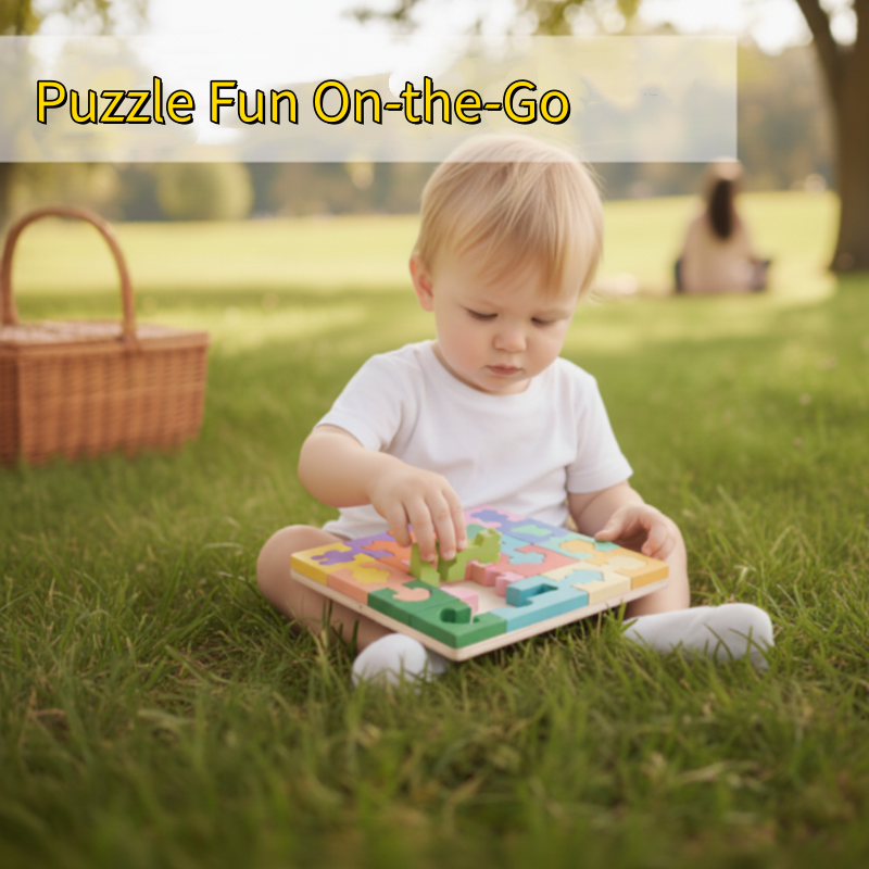 Wooden Geometric Shape Matching Puzzle for Toddlers
