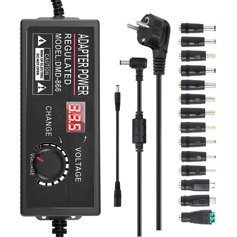 ⚡ LIMITED-TIME 50% OFF! ⏰ Adjustable 3V-24V 3A Universal AC/DC Power Adapter With Digital Display 🔋