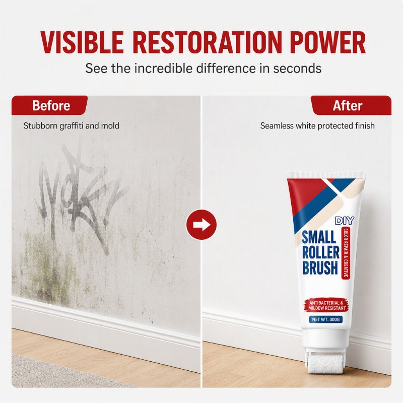 📢📢BUY 5 GET 5 FREE !! ⏰ Wall Repair Paste – With Integrated Roller Brush, Waterproof & Family-Safe – Easy DIY for Stains, Cracks & Marks 🏠