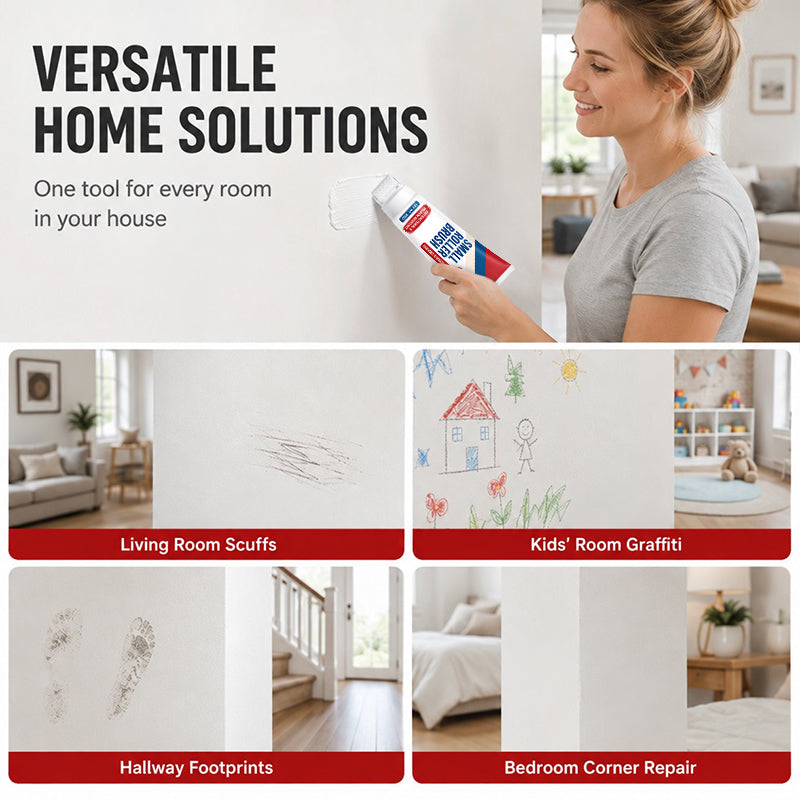 📢📢BUY 5 GET 5 FREE !! ⏰ Wall Repair Paste – With Integrated Roller Brush, Waterproof & Family-Safe – Easy DIY for Stains, Cracks & Marks 🏠