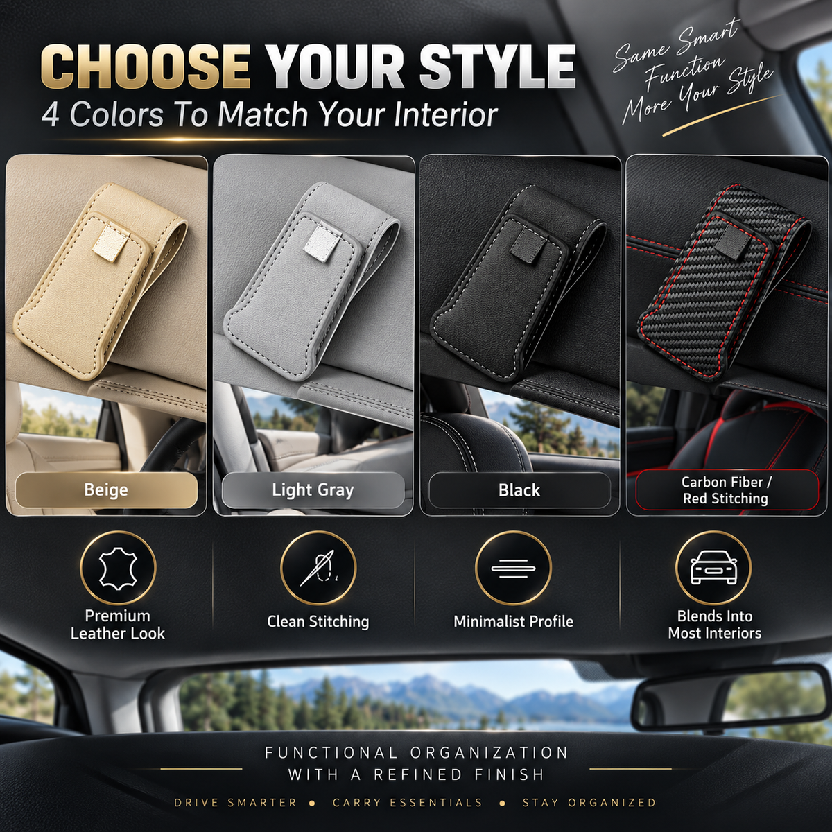 Car Sun Visor Glasses Holder Clip