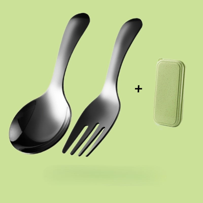 🍱 Short Cutlery Set That Fits Right in Your Lunch Box – Spoon and Fork in 304 Stainless Steel🥄l