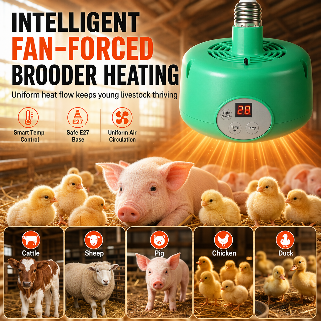 🐣 LIMITED-TIME 50% OFF! 🌡️ Intelligent Brooder Heater – Adjustable Temperature & Fan-Assisted Warmth for Chicks 🔥