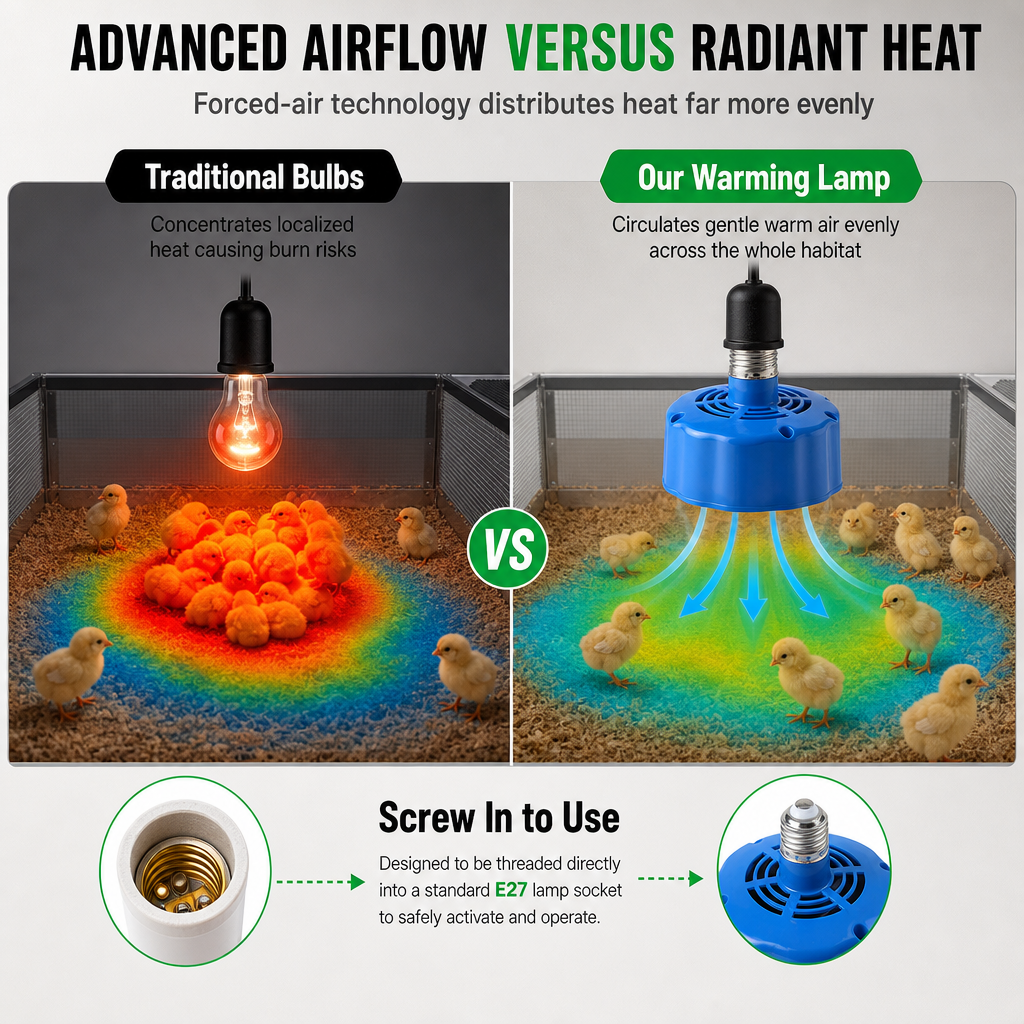 🐣 LIMITED-TIME 50% OFF! 🌡️ Intelligent Brooder Heater – Adjustable Temperature & Fan-Assisted Warmth for Chicks 🔥