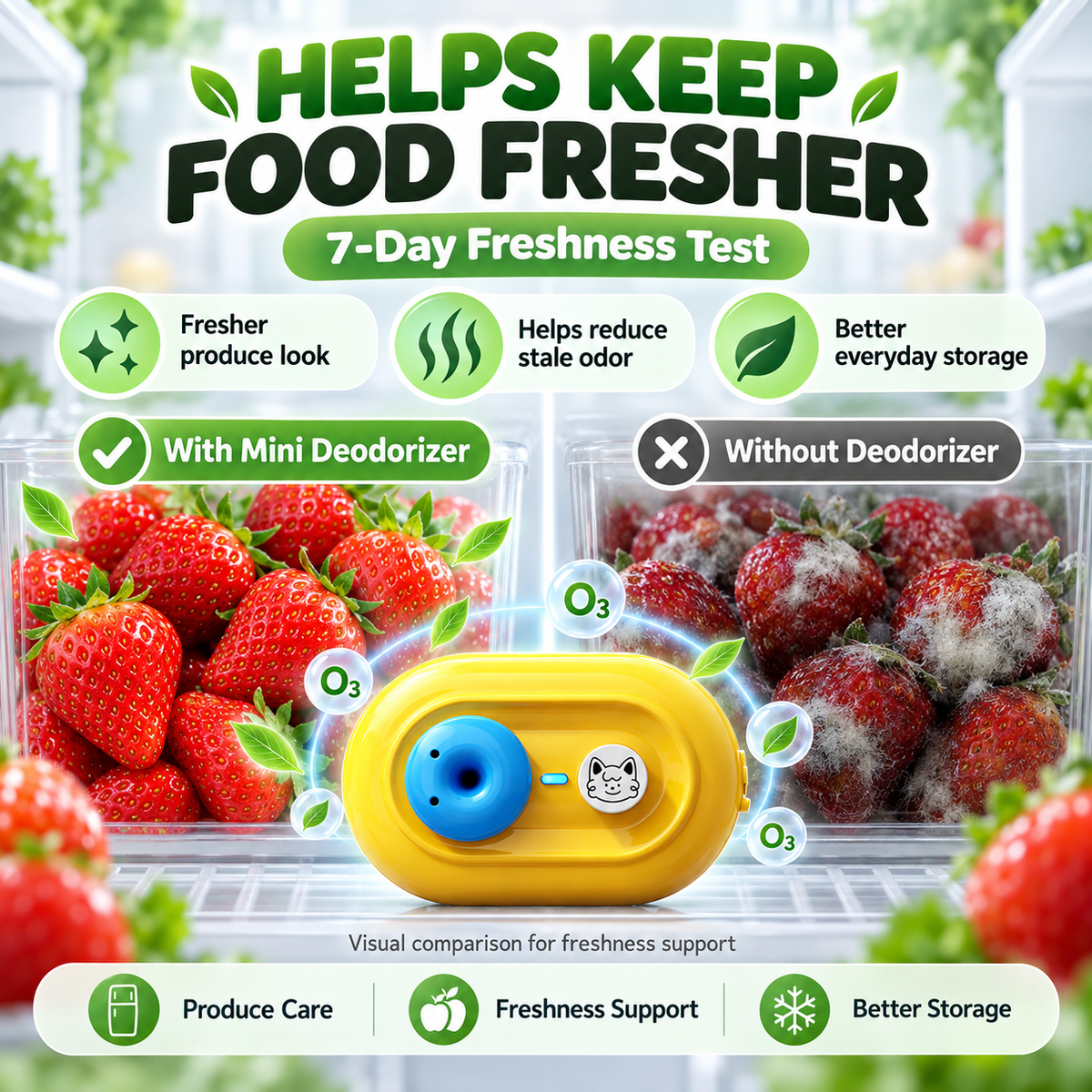 Mini Portable Refrigerator Deodorizer and Sterilizer