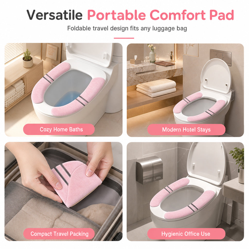 Trace-Free Adhesive Comfortable Warm Toilet Seat Pad