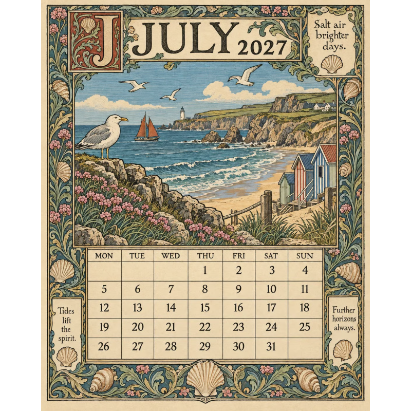 Add Vintage Charm Instantly! 2027 Storybook Wall Calendar