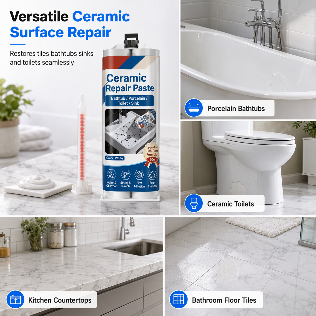 📢 50% OFF! 🏠 Ceramic Tile Repair Paste – Restore Cracks & Chips Easily With A DIY Waterproof Repair Solution 🛠️