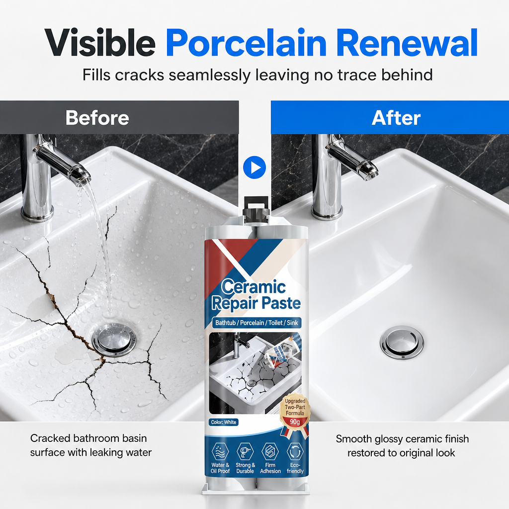 📢 50% OFF! 🏠 Ceramic Tile Repair Paste – Restore Cracks & Chips Easily With A DIY Waterproof Repair Solution 🛠️